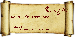 Kajdi Áldáska névjegykártya